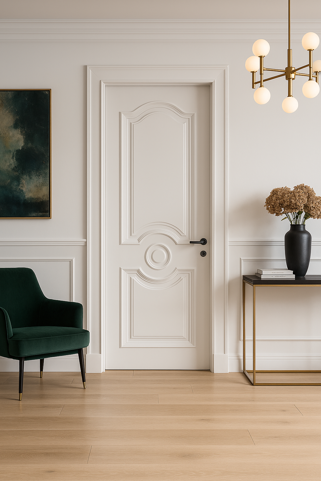 דלת פנים פולימר יצוק ניקנור סדרת פרימיום